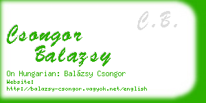 csongor balazsy business card